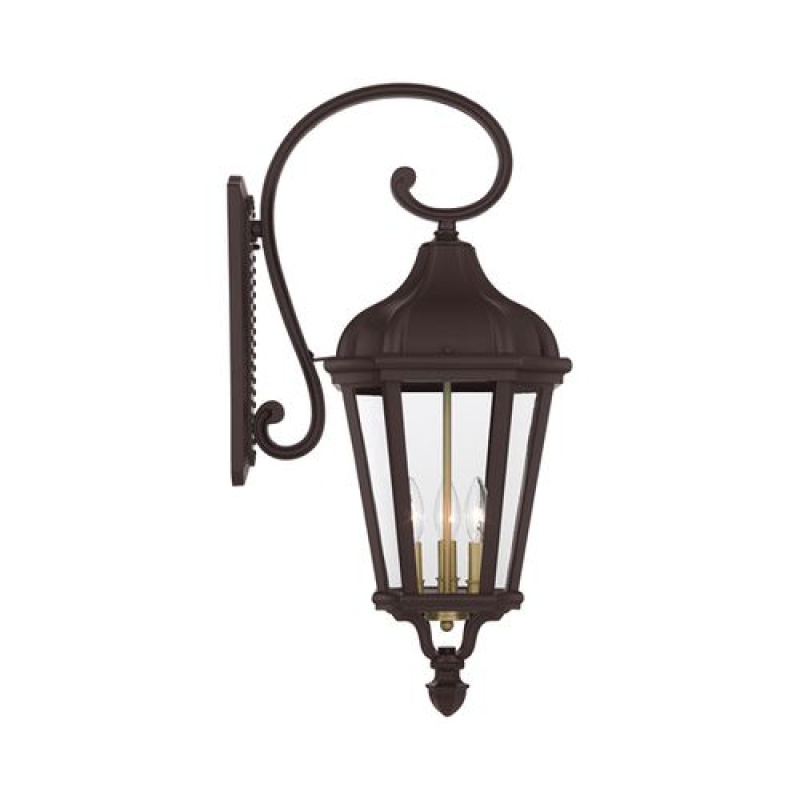 Livex Lighting Morgan 3-Light Large Outdoor Wall Lantern