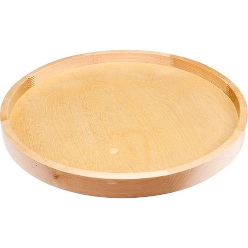 Hardware Resources 18 Inch Round Wood Lazy Susan Shelf With Swivel
