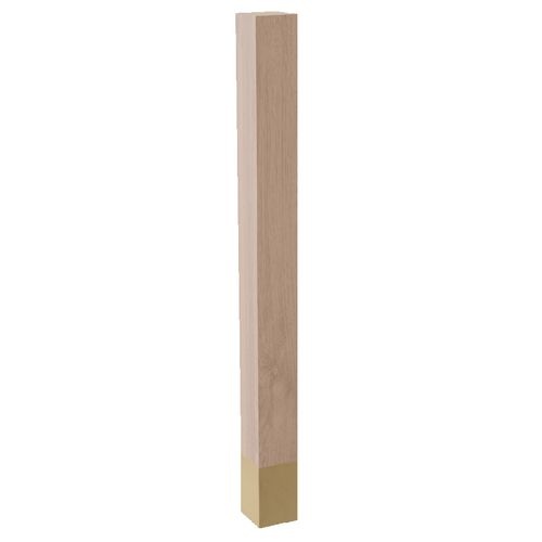 3" x 35 1/4" Square Column - Tall Polished Brass