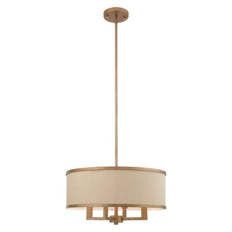 Livex Lighting Park Ridge 4-Light Antique Gold Chandelier