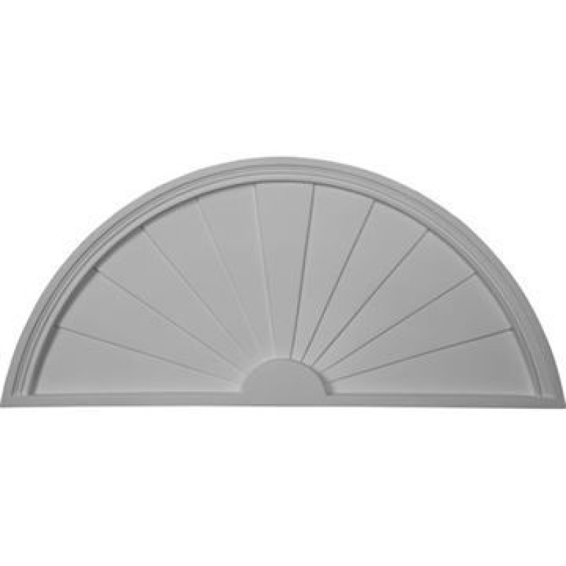 Restorers Architectural Half Round 40" Sunburst Urethane Pediment