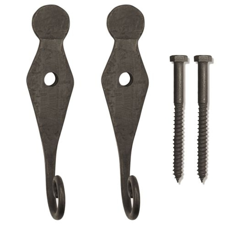 Coastal Bronze English Rat Tail Shutter Dog Pair