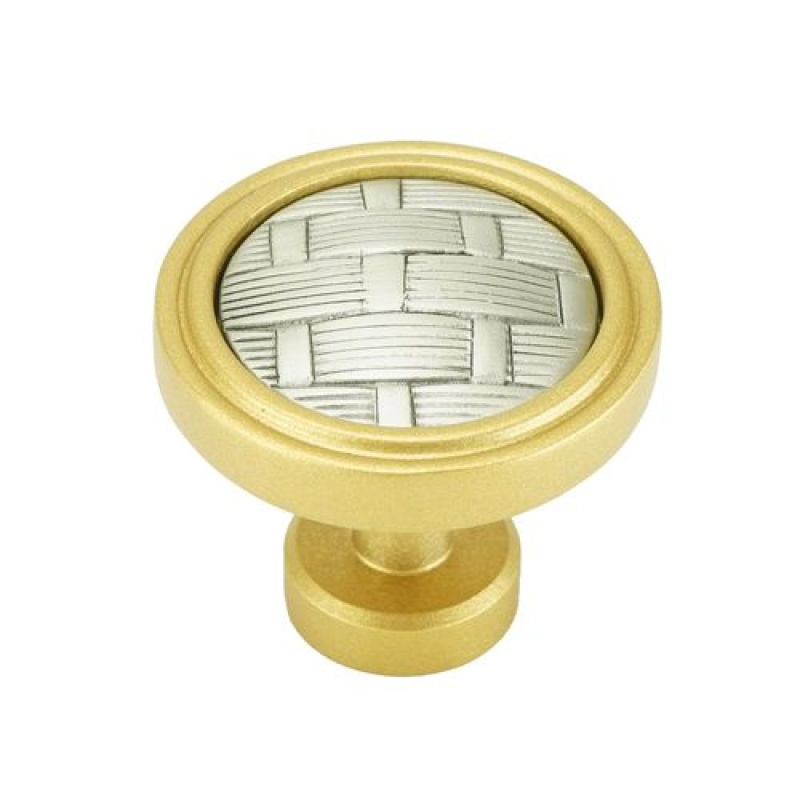 Carpe Diem Spectra Weaves Gold And Satin Silver Knob