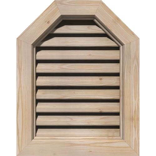 Restorers Architectural Octagonal Top Pine Brickmould Frame Gable Vent
