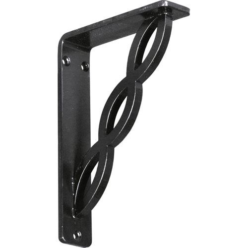 Restorers Architectural Loera Iron Triple Brace Shelf Bracket