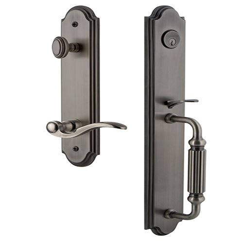 Grandeur Arc Handleset F Grip And Bellagio Lever - Keyed Differently