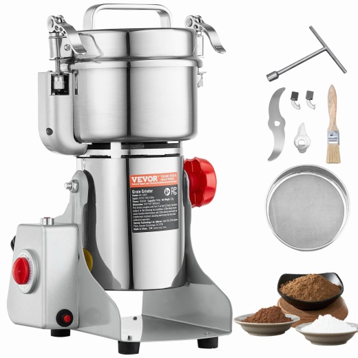 Vevor 500G Commercial Spice Grinder Electric Grain Mill Grinder High Speed