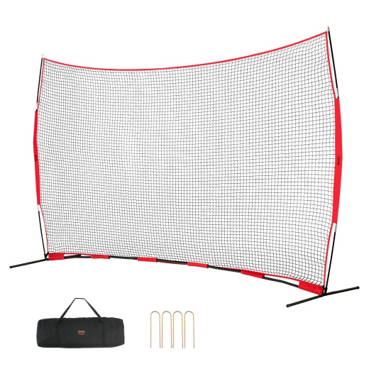 Vevor Barricade Backstop Net - 16X10 Ft Ball Sports Barrier Netting for Backyard Training