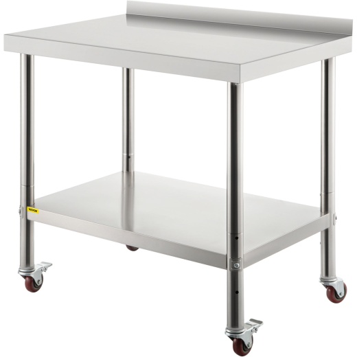 Vevor Stainless Steel Prep Table - Heavy Duty Metal Workstation