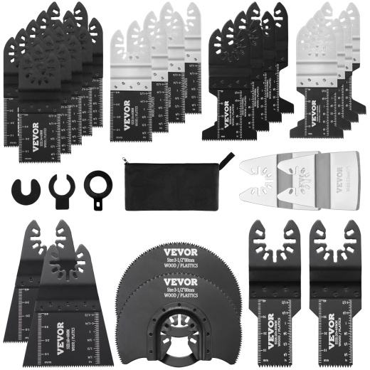 VEVOR 30Pcs Multi Tool Blades Kits, Universal Quick Release Oscillating Saw Blades