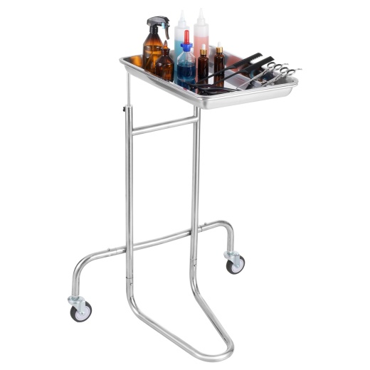 Vevor Stainless Steel Lab Cart With Single Tray & 2 Silent Wheels For Lab Clinic, Lab Serving Cart Utility Cart Stainless Steel Medical Cart, Lab Carts With 1 Drawers & Top Tray, Lab Rolling Cart For Lab, Clinic, Hospital, Salon, Office