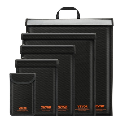 Vevor Faraday Bag, 4 Pack Faraday Pouch Set For Laptop(16.9X15), Tablet(13X10.2), Phone(7.9X4.7) & Radio(10.6X7.9), Fireproof Signal Blocking Holder Faraday Pouch For Anti-Theft & Anti-Hacking