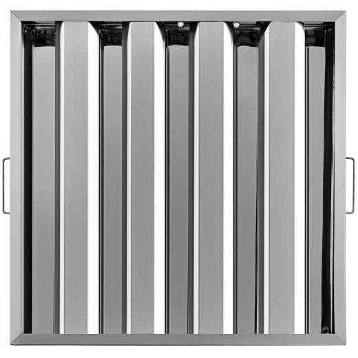 Vevor Pack of 6 Hood Filters - 19.5W x 19.5H Inch, 430 Stainless Steel, Commercial Hood Filter for Grease Rated Commercial Kitchen Exhaust Hoods