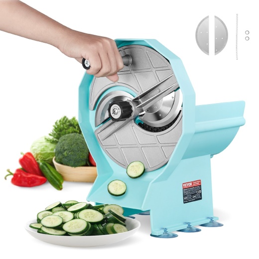 Vevor Manual Vegetable Fruit Slicer - Adjustable Thickness Food Cutter