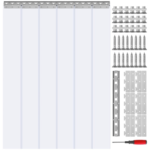 Vevor Strip Curtain - 84" Height x 38" Width x 0.08" Thickness