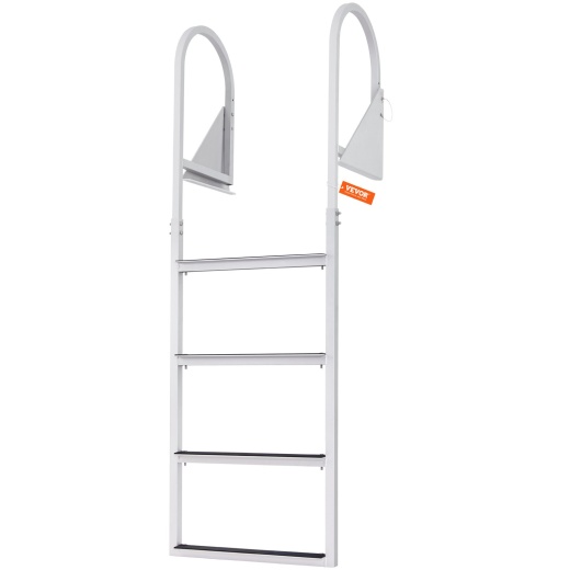 Vevor Dock Ladder - 4 Steps, 350 Lbs Load Capacity, Aluminum Alloy Pontoon Boat Ladder