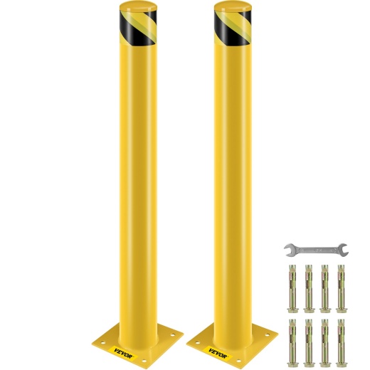 Vevor Safety Bollard - 42 Inch Height Bollard Post for Traffic-Sensitive Areas