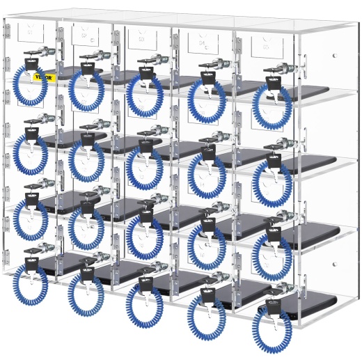 Vevor Cell Phone Storage Locker - 20 Slots Acrylic Material with Door Locks and Keys