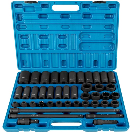 Vevor Impact Socket Set 1/2 Inches - 43 Piece Metric Assortment