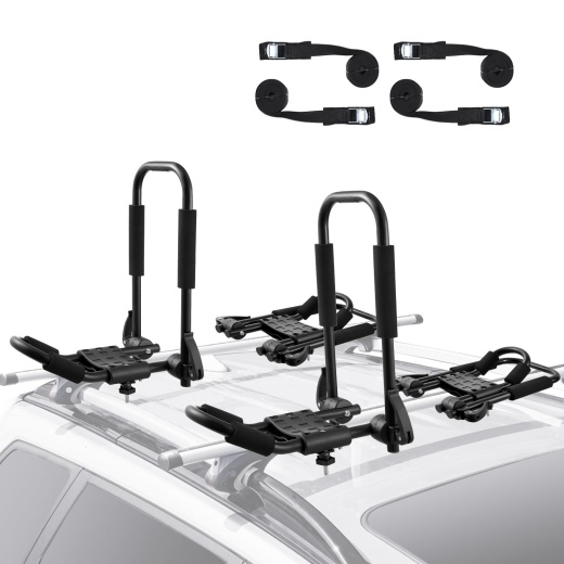 Vevor Kayak Roof Rack - 2 Pairs J-Bar Soft Rack for Car, SUV, Truck