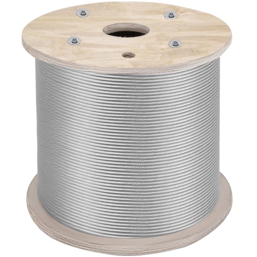 Vevor 304 Stainless Steel Cable 1/4 Inch 7 X 19 Steel Wire Rope 200Feet