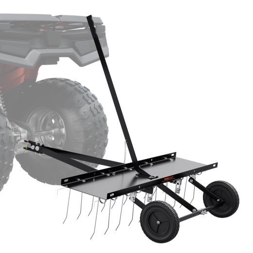 Vevor Tow Behind Dethatcher - 40-Inch Lawn Rake for Garden and Farm