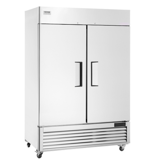 Vevor Commercial Refrigerator 44.21 Cu.Ft - Reach In 2 Doors Stainless Steel Unit