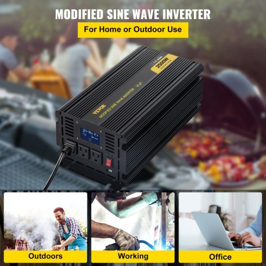 Vevor 2500W Modified Sine Wave Power Inverter