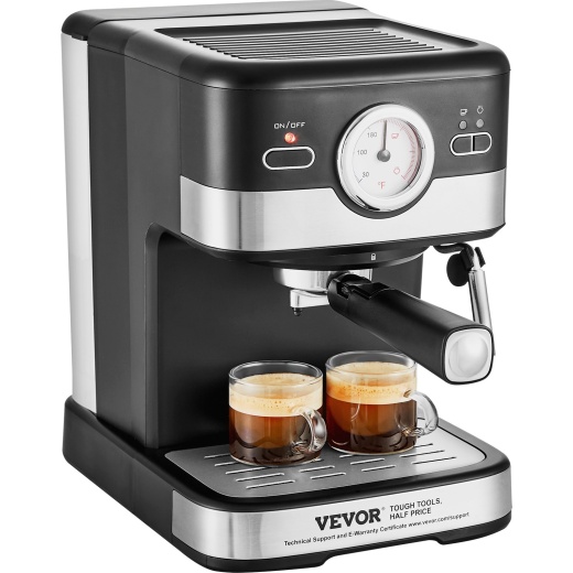 Vevor Espresso Machine - 15 Bar Semi-Automatic Espresso Maker