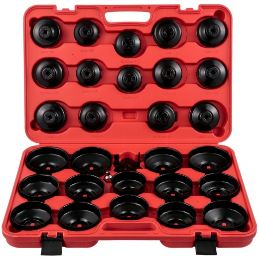Vevor Oil Filter Socket Set - 30 Pcs Sturdy Steel Oil Filter Wrench Set
