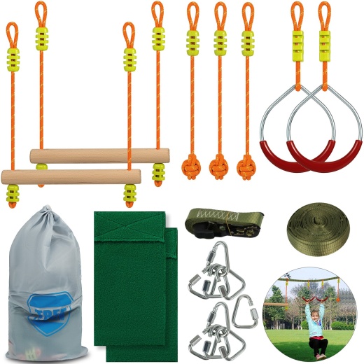 Vevor Ninja Warrior Obstacle Course For Kids - 36Ft Ninja Line Slackline