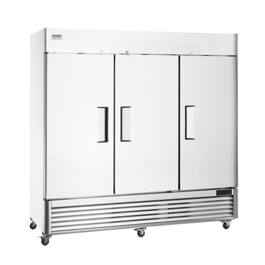 Vevor Commercial Refrigerator 60.42 Cu.Ft - Reach In 3 Doors Stainless Steel
