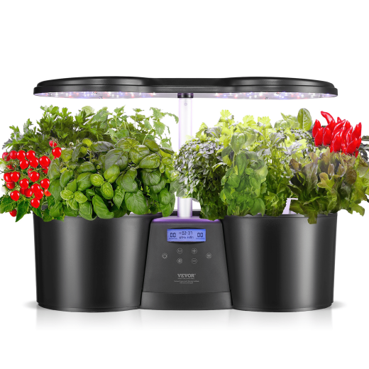 Vevor Hydroponics Growing System - 12 Pods Indoor Growing System with Full-Spectrum LED Grow Light