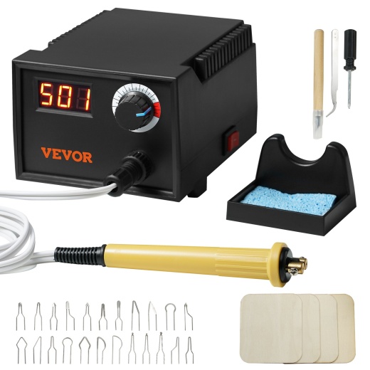 Vevor Wood Burning Kit - Unleash Your Creativity with Adjustable Temperature and Complete Accessory Kit