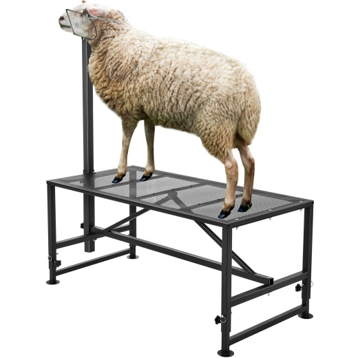 Vevor Goat & Sheep Stand - Adjustable Metal Livestock Milking and Shearing Stand