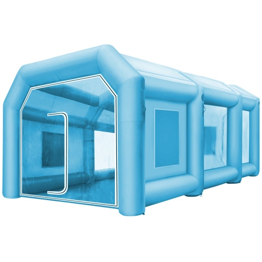 Vevor 33X16.4X11.5Ft Inflatable Spray Booth Car Paint Booth Tent With 2 Blowers