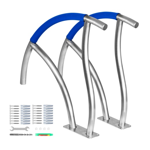 Vevor Pool Handrail 2 Pack - 30"x30" Stainless Steel Stair Rail