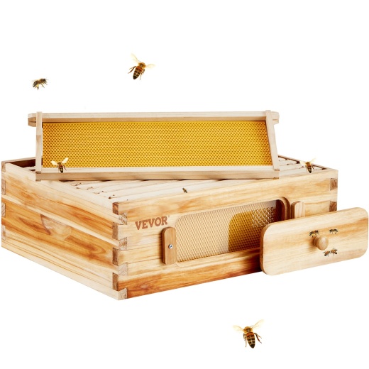 Vevor Bee Hive Medium Box Starter Kit - Langstroth Beehive Kit for Beginners and Pro Beekeepers