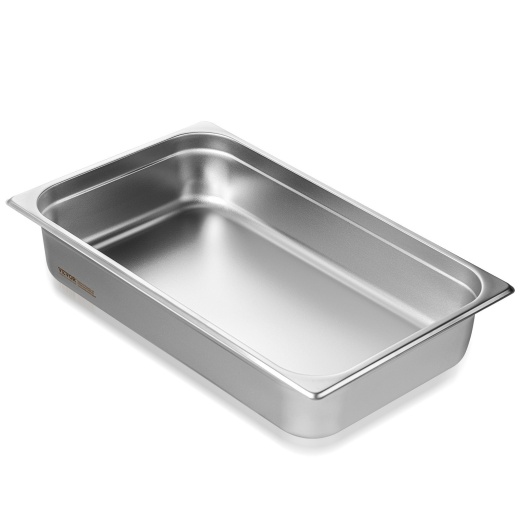 Vevor Hotel Pan - Full Size Anti-Jam Steam Pan, 4-Inch Deep
