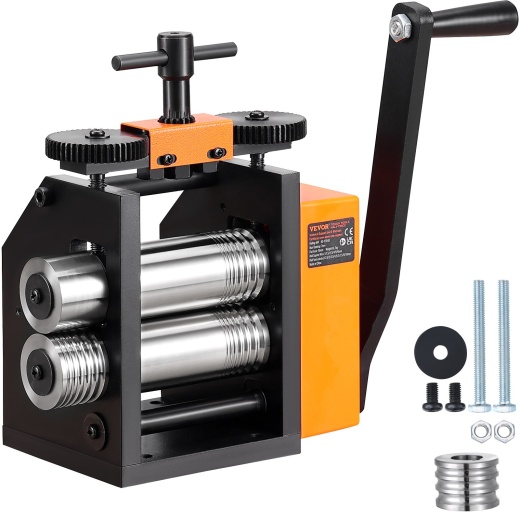 Vevor Rolling Mill Jewelry Making Machine - 2.95"/75 mm with 3-in-1 Multi-Function