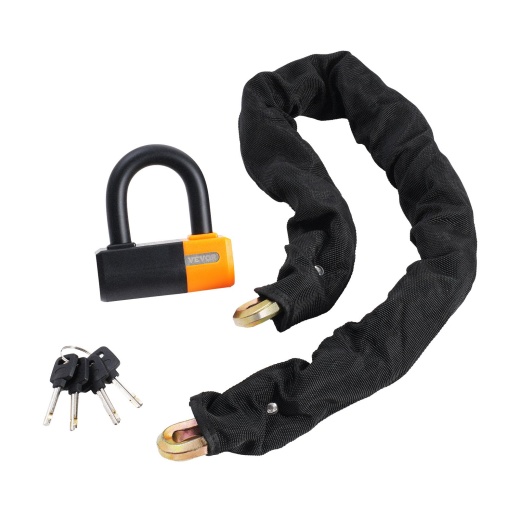 Vevor Bike Chain Lock 3.28Ft Heavy Duty Bike Lock Anti-Theft Bicycle Chain Lock 14Mm Thicker Bicycle Lock Chain With 4 Keys For E-Bike, Motorcycle