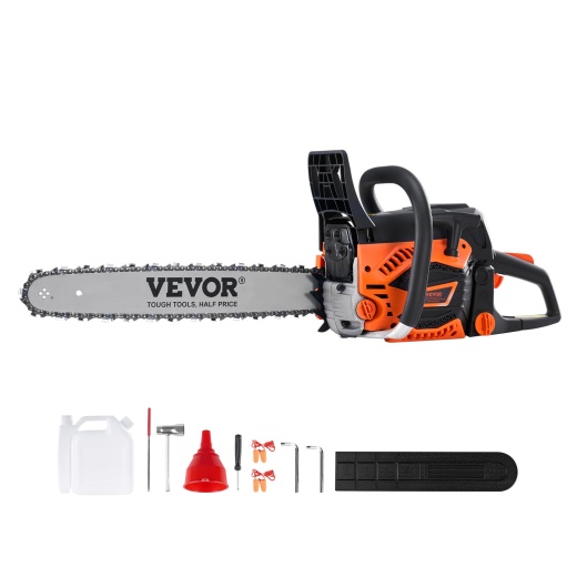 Vevor 52Cc 18" Gasoline Chainsaw Gas Powered Wood Cutting Engine Gas Chain Saw