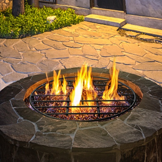Vevor Fire Pit Grate - Heavy Duty Iron Round Firewood Grate 24"