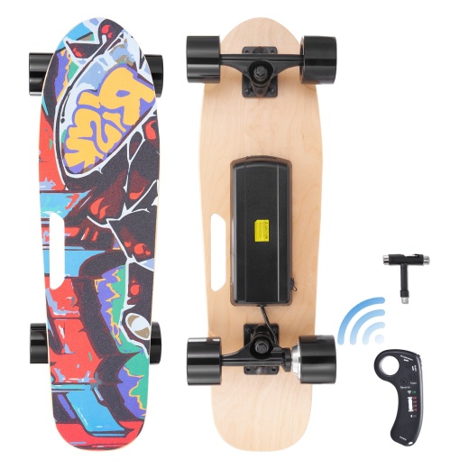 Vevor Electric Longboard Skateboard with Control - 5 Miles Range for Adults Kids