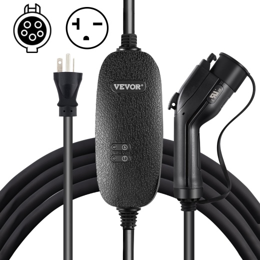 Vevor Level 2 Ev Charger - 16 Amp 110V-240V 3.84 Kw Portable Electric Vehicle Charger