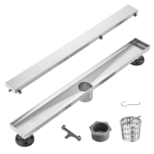 Vevor 24Inch Linear Shower Drain Offset with Tile Insert Cover