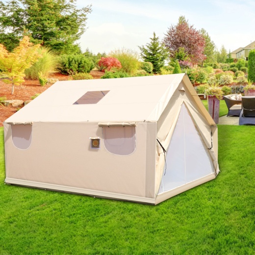 Vevor Large Canvas Tent 12X14ft with PVC Storm Flap