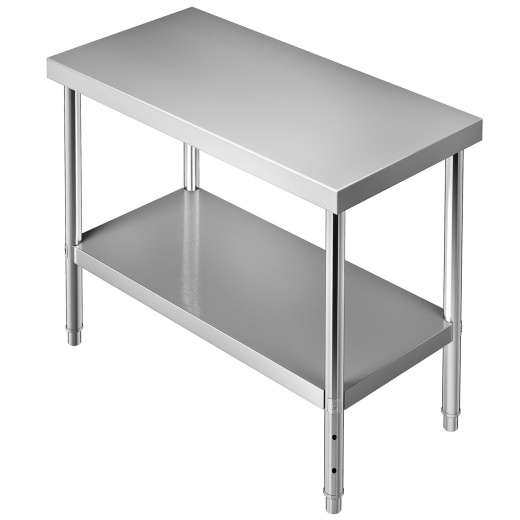 Vevor Stainless Steel Prep Table - 48 X 18 X 34 Inch