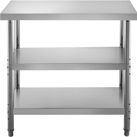 Vevor Outdoor Food Prep Table - 36X18x34 Inch Commercial Stainless Steel Table