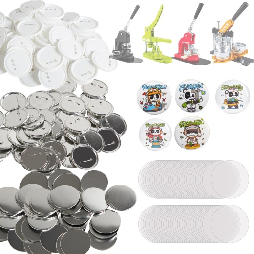 Vevor 3" 75Mm Button Badge Parts Supplies For Button Maker Machine - 200 Sets